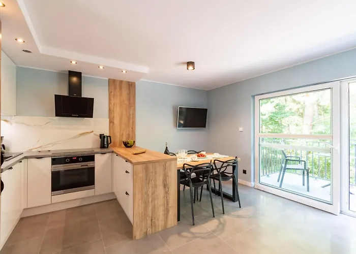 Lägenhet W Sam By Klif - Dwupoziomowy Z 2 Sypialniami Balkonem Widokiem Na Las, Parkingiem